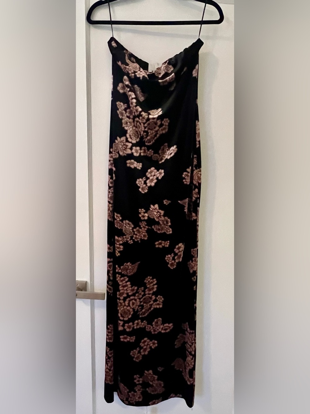 Reformation Ellison Knit Dress - Black Floral Velvet